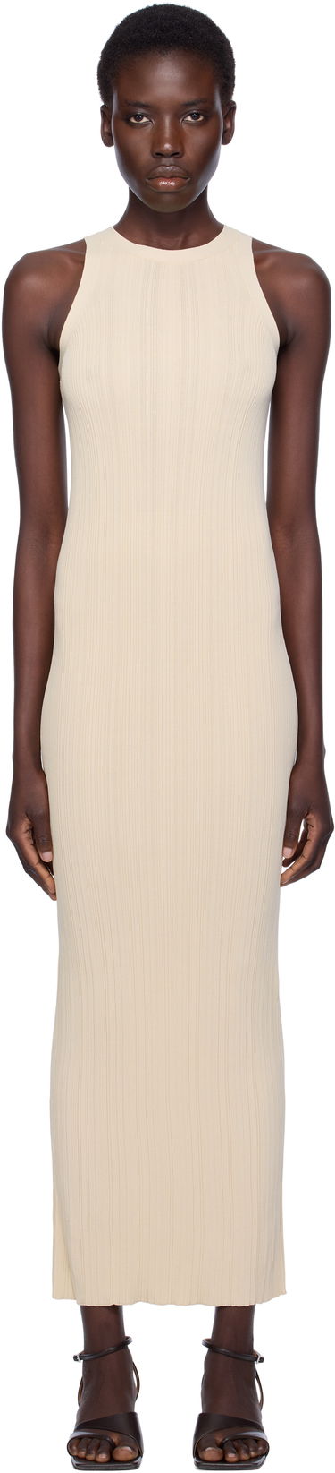Klä TOTEME TOTEME Seamless Rib Tank Maxi Dress Beige | 242-WRD2305-YA0076, 0