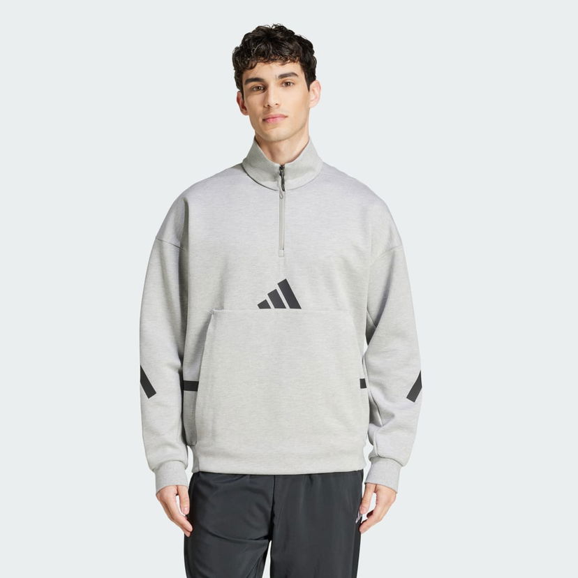 Sweatshirt adidas Performance Sportswear Quarter-Zip Sweatshirt Grå | JJ1148