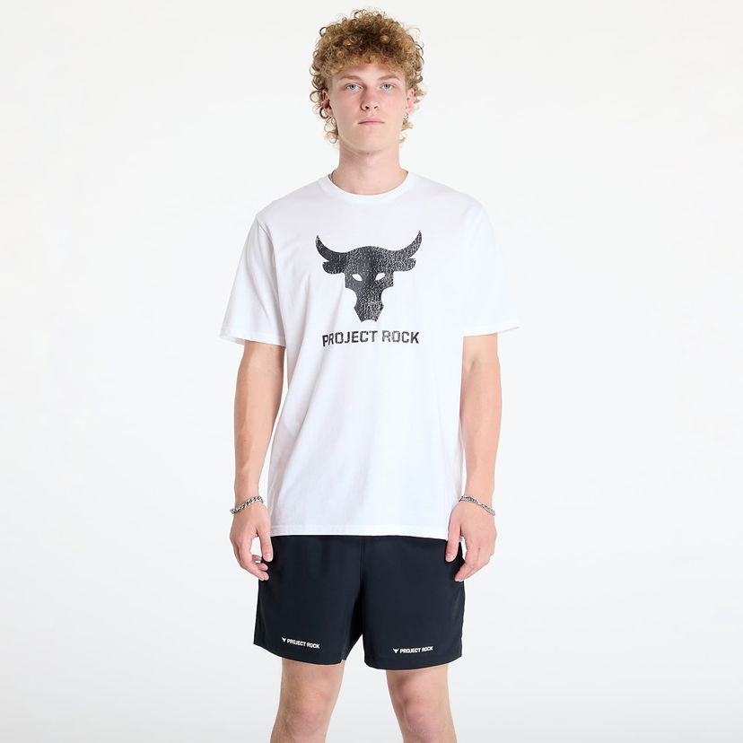 T-shirt Under Armour Project Rock Brahma Bull SS Tee White Vit | 1383191-100