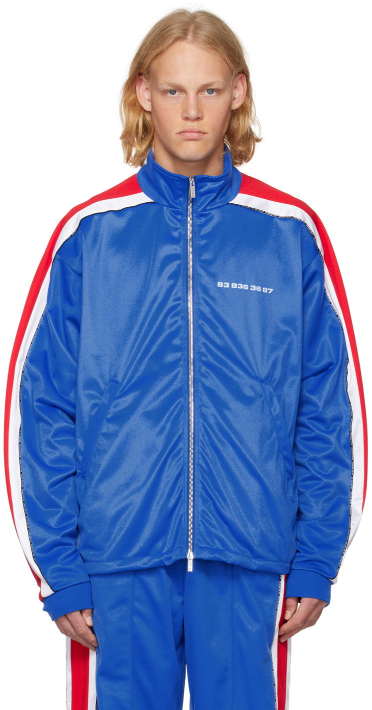 Träningsoverall VETEMENTS VTMNTS Stripe Track Jacket Blå | VL14AT100N