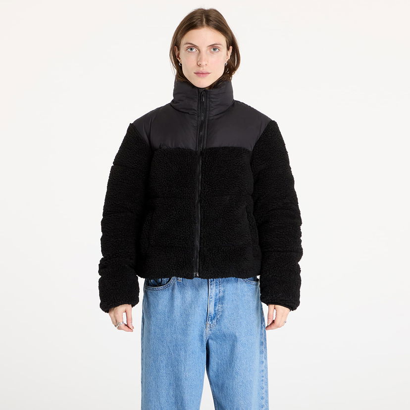 Pufferjacka Urban Classics Ladies Short Sherpa Mix Puffer Jacket Svart | TB6147-00825