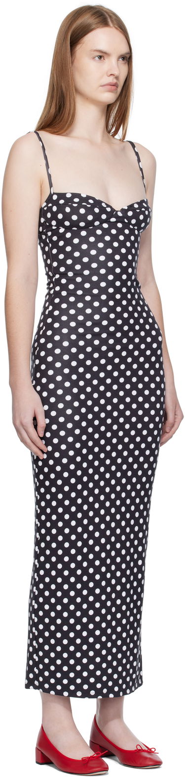 Klä Miaou Miaou Florence Polka Dot Midi Dress Svart | 5067HJBBWP, 1