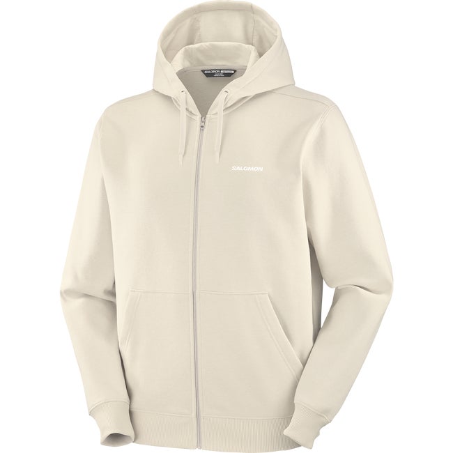 Sweatshirt Salomon Salomon Logo Full Zip Hoodie Beige | LC2522100, 1