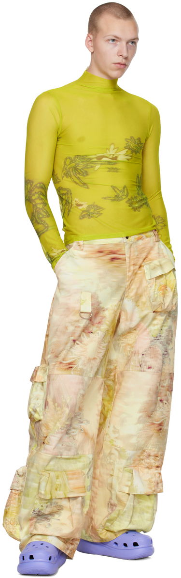 Sweater Collina Strada Collina Strada Thumbtastic Floral Print Mesh Turtleneck Grön | XX3340, 3