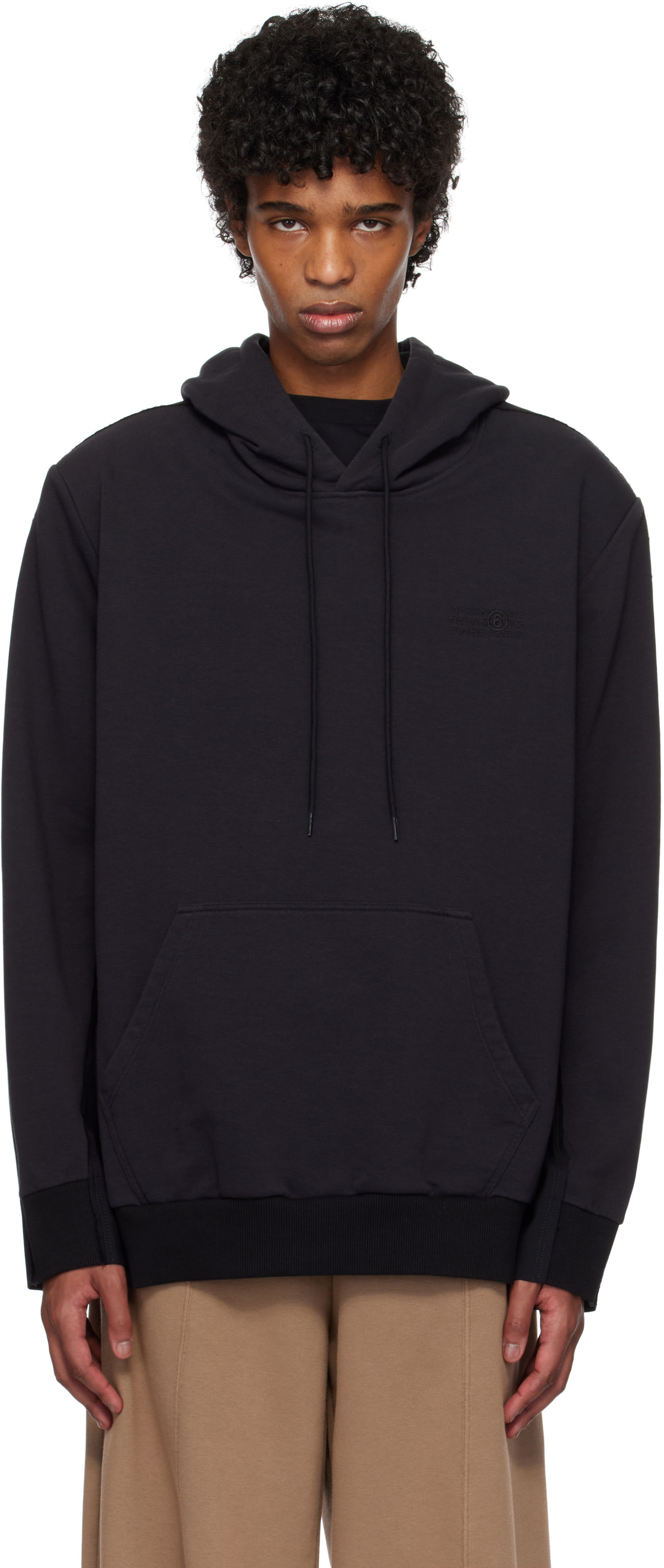 Sweatshirt Maison Margiela MM6 Maison Margiela Paneled Hoodie Svart | SH0GU0022 MTJ018, 0