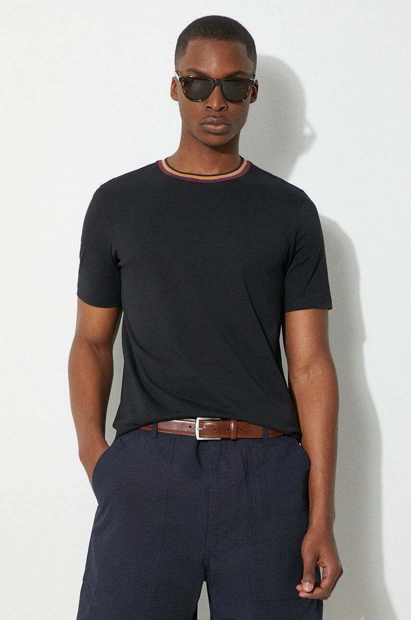 T-shirt Paul Smith Paul Smith Tipped Crew Neck T-Shirt Svart | M1R.697PS.H00084