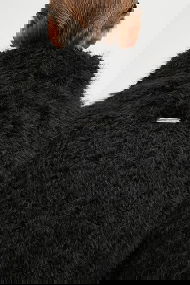 Jacka HELIOT EMIL Heliot Emil Shaggy High Neck Jacket Svart | AW25.W.02.168.BLK01, 4