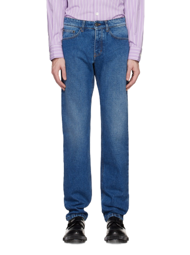 Jeans AMI Classic Fit Jeans Mörkblå | HTR001.601