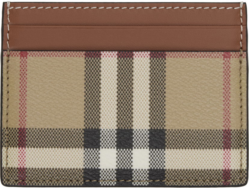 Plånbok Burberry Burberry Check Case Card Holder Beige | 8109801