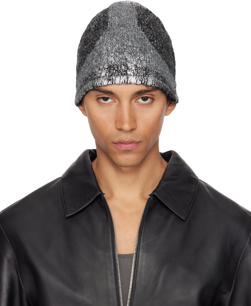 Mössa HELIOT EMIL HELIOT EMIL Scintilla Reversible Beanie Grå | AW25_16_132_BLK01