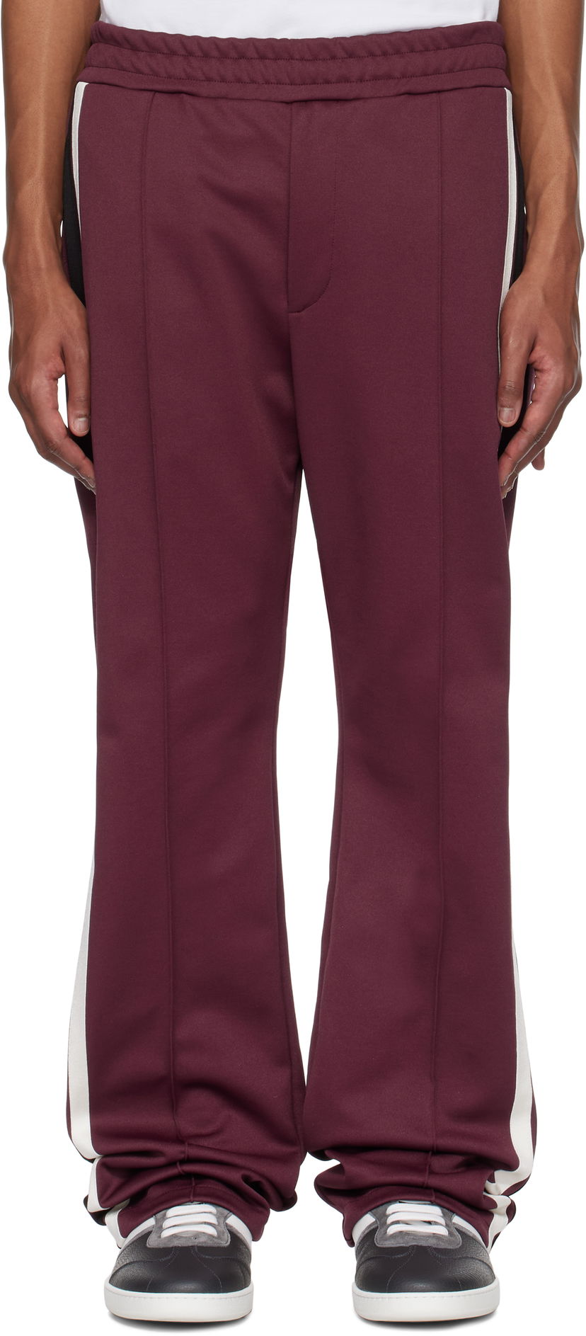 Träningsbyxor FERRAGAMO Ferragamo Contrasting Bands Sweatpants Bourgogne | 780782