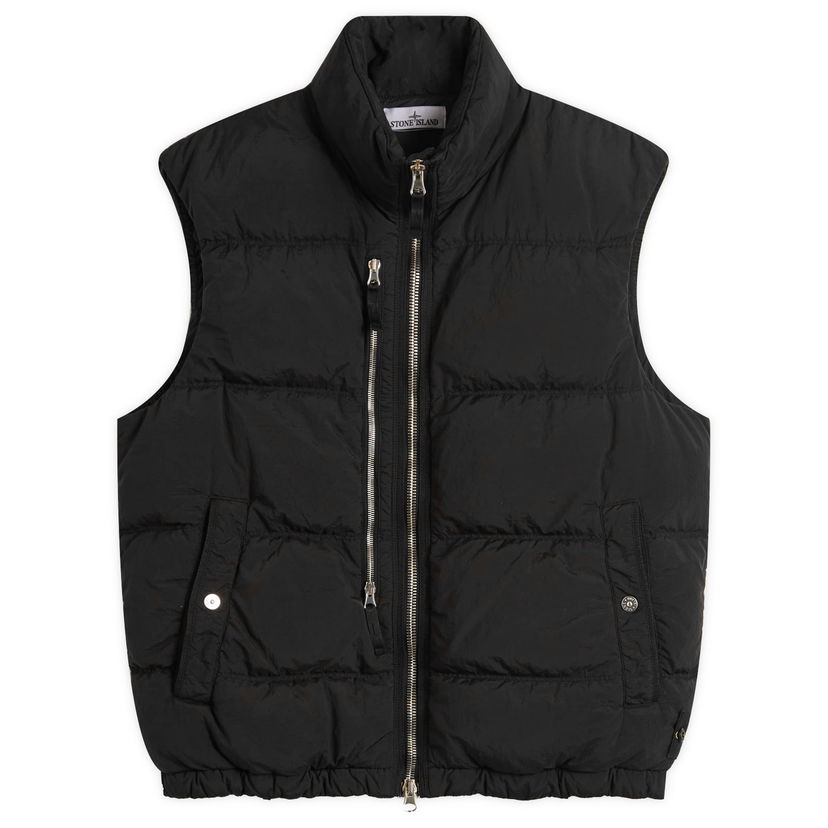 Väst Stone Island Nylon Metal EcoNyl Down Vest, Size Large Svart | K2S15G100006-V0029