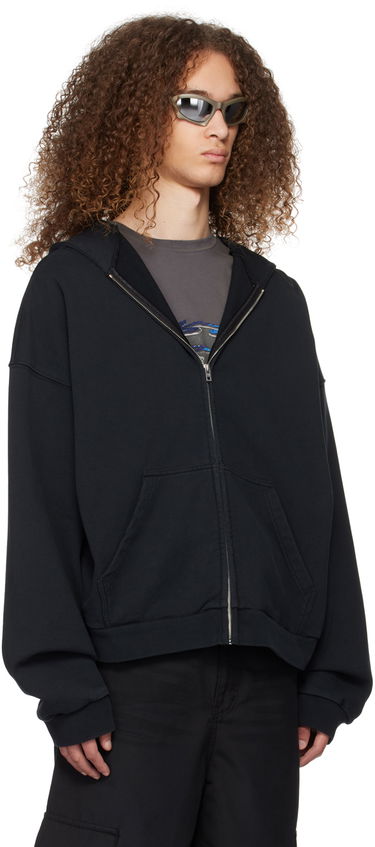 Sweatshirt We11done We11done Oversized Zip-Up Hoodie Svart | WD-TJ0-24-813-U-BK, 1