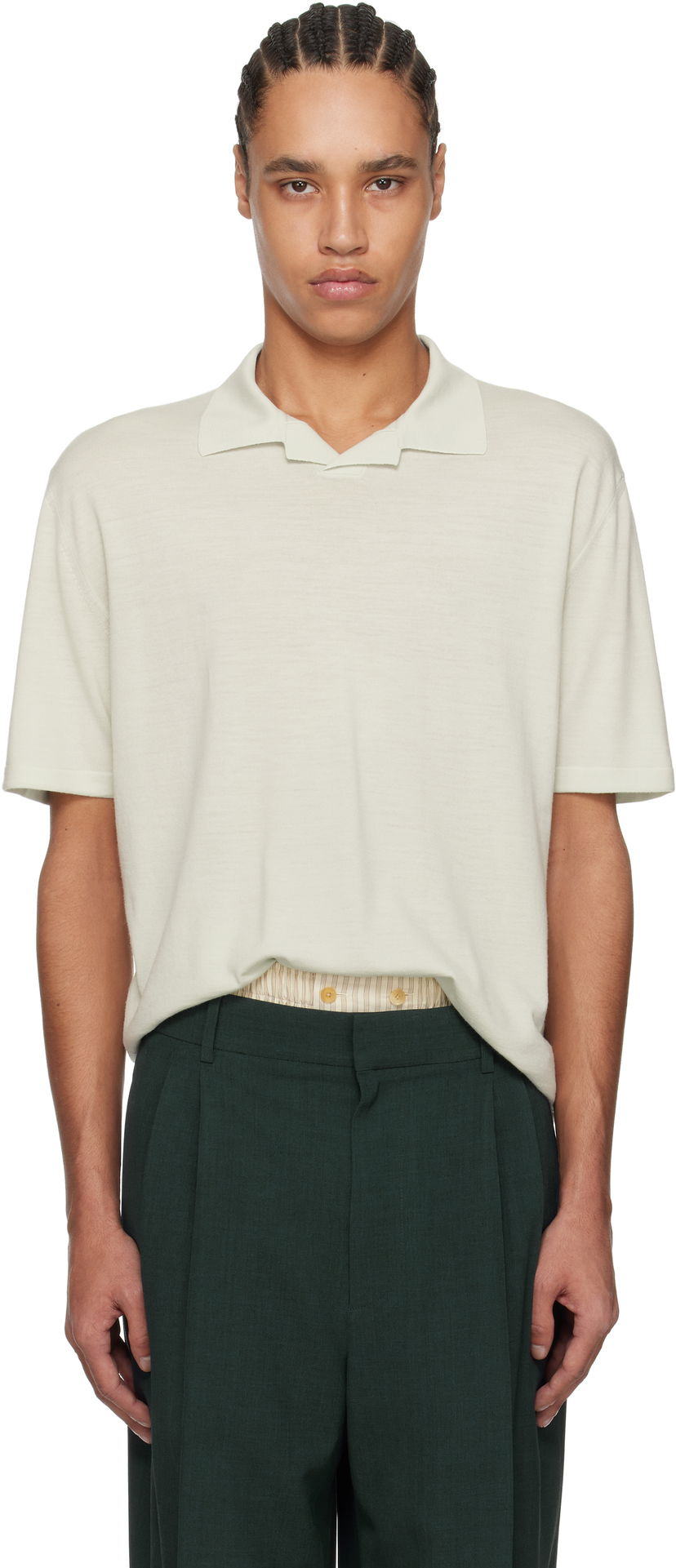 Polotröja The Row The Row Mauro Knit Polo Grön | 919-Y590
