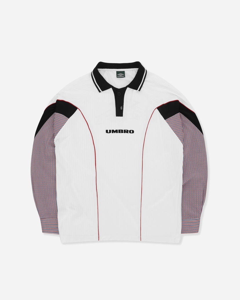 Polotröja Umbro Long Sleeve Polo Shirt Vit | UBMW0151FA105 WTH0001