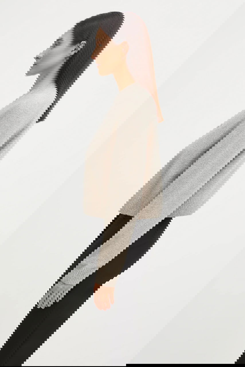 Sweater Fred Perry Fred Perry Cropped Wool-Blend Sweater Beige | K1115, 1