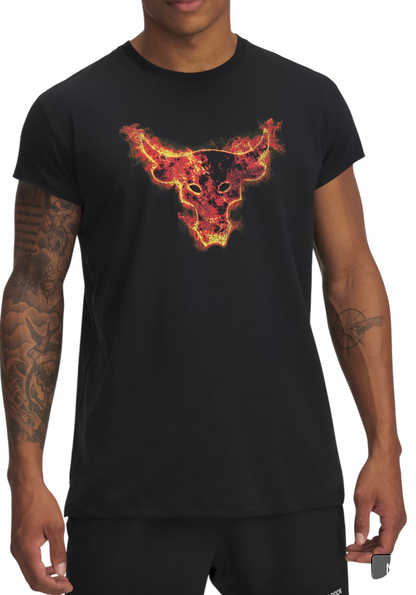 T-shirt Under Armour Project Rock Cap Sleeve T-Shirt Svart | 1389940-001