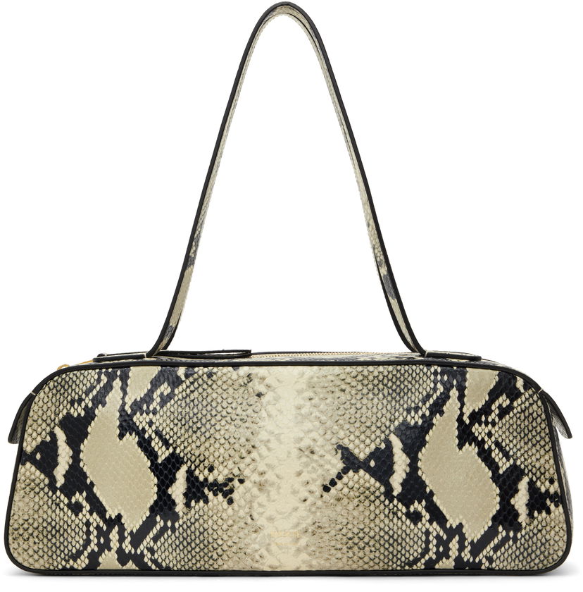 Handväska Khaite KHAITE Simona Snakeskin Shoulder Bag Beige | H2040-803