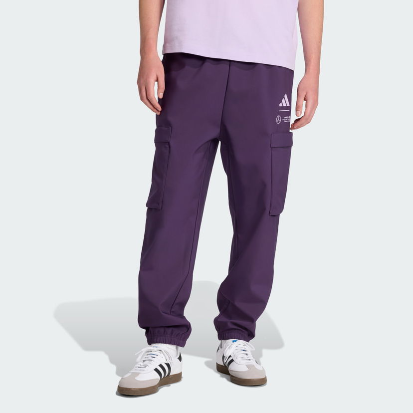 Cargo byxor adidas Performance MERCEDES - AMG PETRONAS FORMULA ONE TEAM Premium Woven Pants Purpur | JX8813