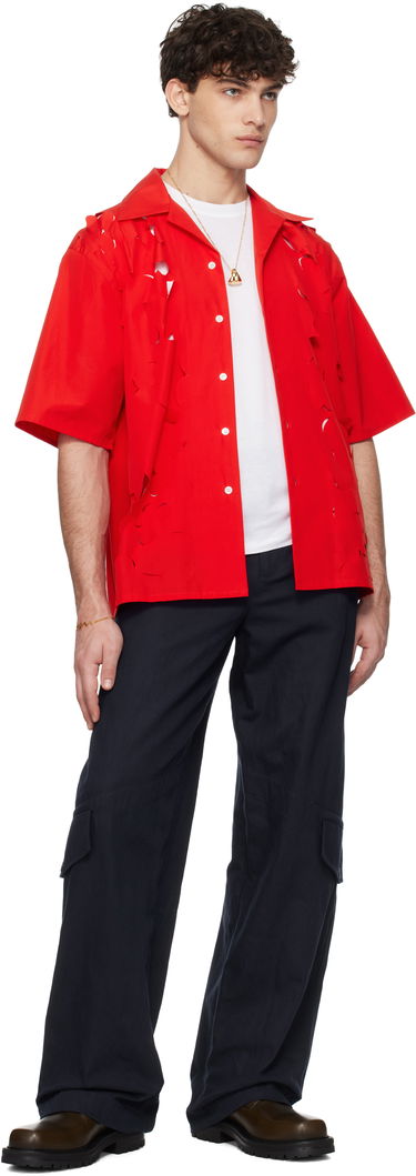 Skjorta Marni Marni Cut Out Bowling Shirt Röd | CUMU0342S0 USR013, 3