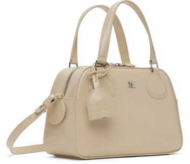 Axelväska Courrèges Studded Leather Bowling Bag Beige | 324GSA130CV0033, 1
