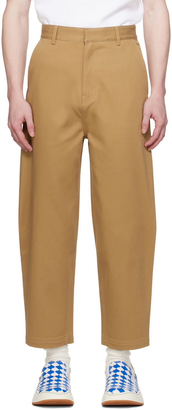 Byxor ADER ERROR Tapered Cropped Trousers Beige | BMSGFYBT0101BG
