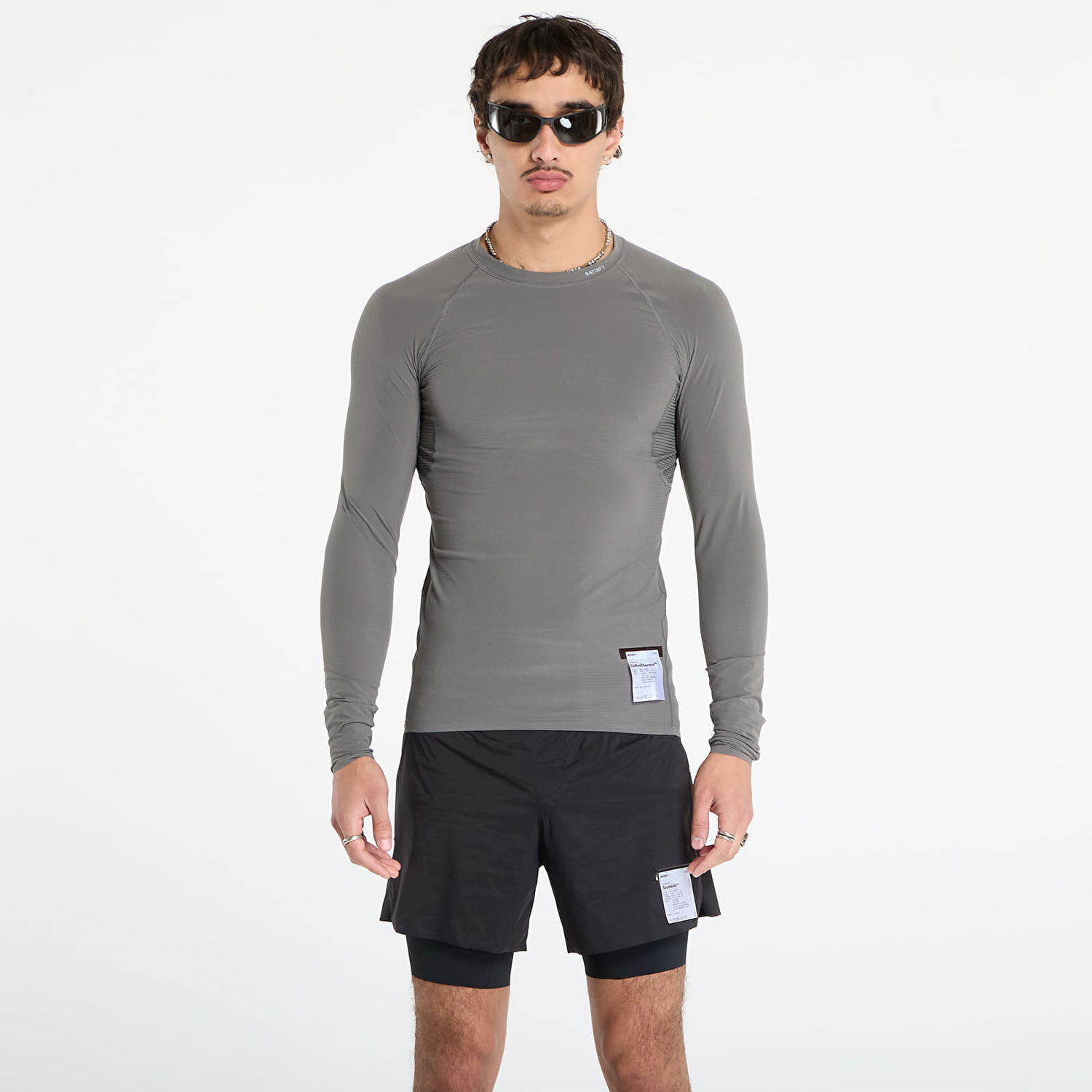 T-shirt Satisfy Satisfy Justice CoffeeThermal Base Layer Top Grå | 11010-DN, 0
