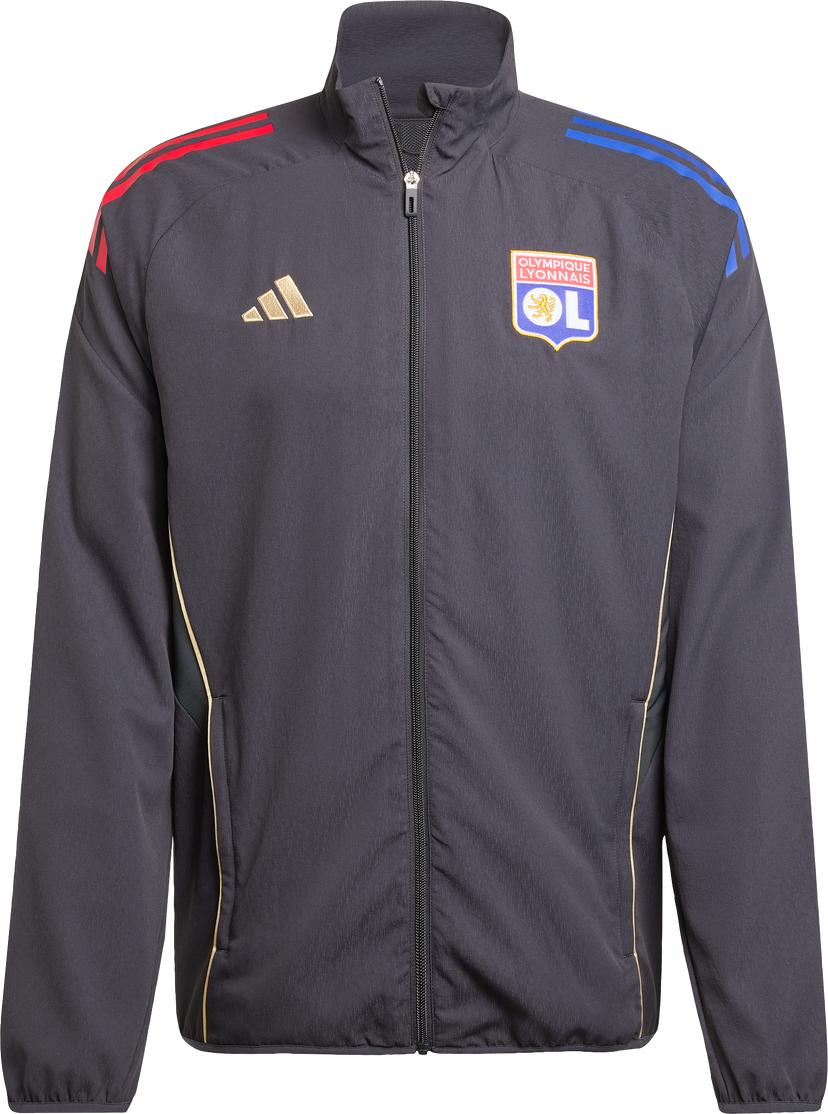 Jacka adidas Originals Olympique Lyonnais Pre-Match Jacket 2025/26 Svart | jl9479