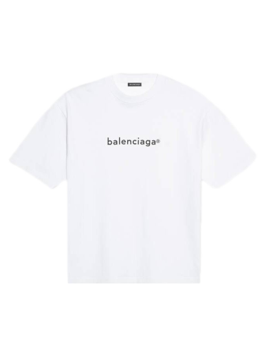 T-shirt Balenciaga New Copyright Medium Fit T-shirt Vit | 612966TIV549040