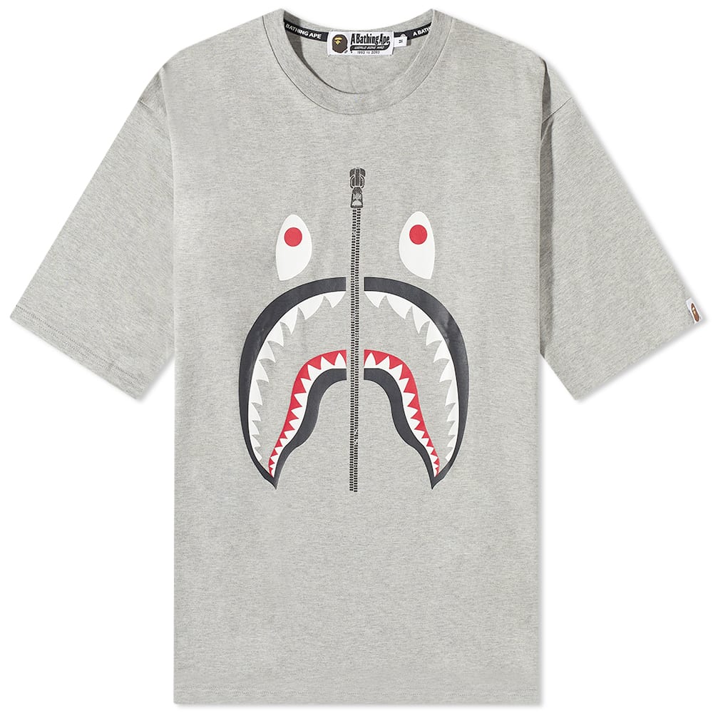 T-shirt BAPE A Bathing Ape Shark Relaxed Fit Tee Grå | 001CSI801010M-GRY, 0