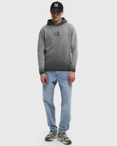 Sweatshirt C.P. Company C.P. Company Chenille Cotton Hooded Knit Grå | 18CMKN072A110286S-935, 1