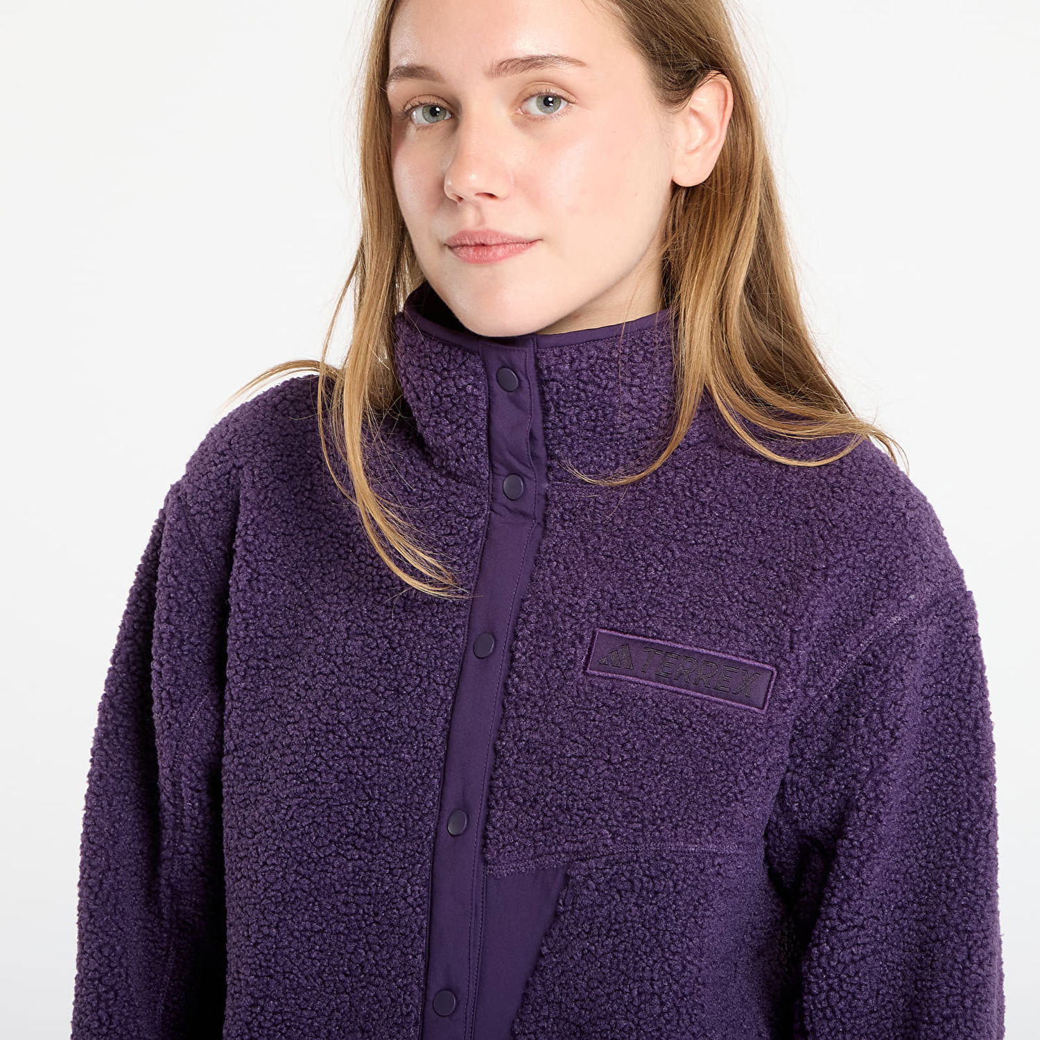 Sweatshirt adidas Performance Terrex Xploric High Pile Fleece Pullover Purpur | JN0930, 1