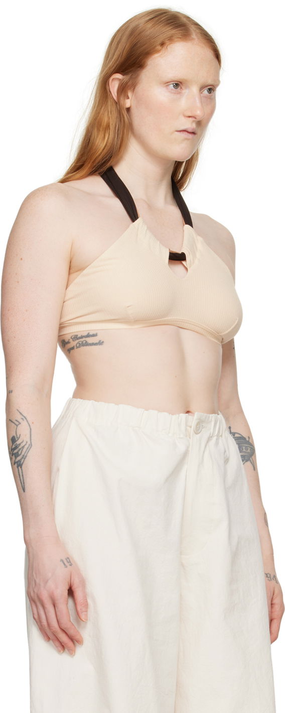Crop top Baserange Beige Halter Neck Bra Beige | BRCI-RB-SU24, 1