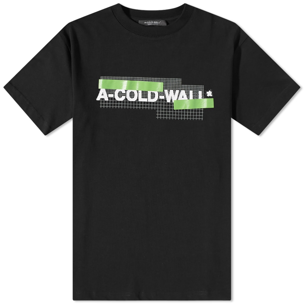T-shirt A-COLD-WALL* Grid Logo Tee Svart | ACWMTS106-BK, 0