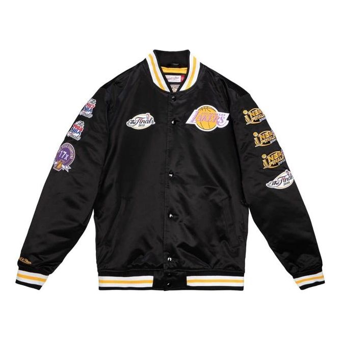 Bomberjacka Mitchell & Ness Mitchell & Ness Los Angeles Lakers Champ City Satin Jacket Svart | OJBF3232-LALYYPPPBLCK