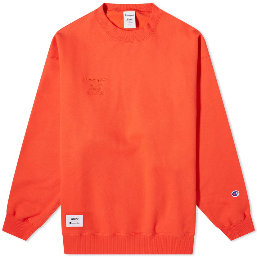 Sweater Champion x WTAPS Crew Sweat Orange Orange | C8-Z018-840