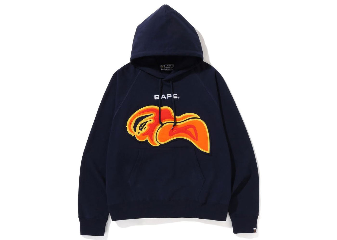 Sweatshirt BAPE Layered Patch Loose Fit Pullover Hoodie Mörkblå | 1J30-114-008, 0