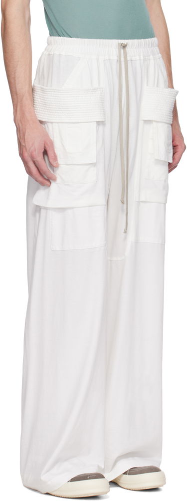 Cargo byxor Rick Owens Rick Owens DRKSHDW Hollywood Creatch Wide Cargo Pants Vit | DU01E3394 RN, 1