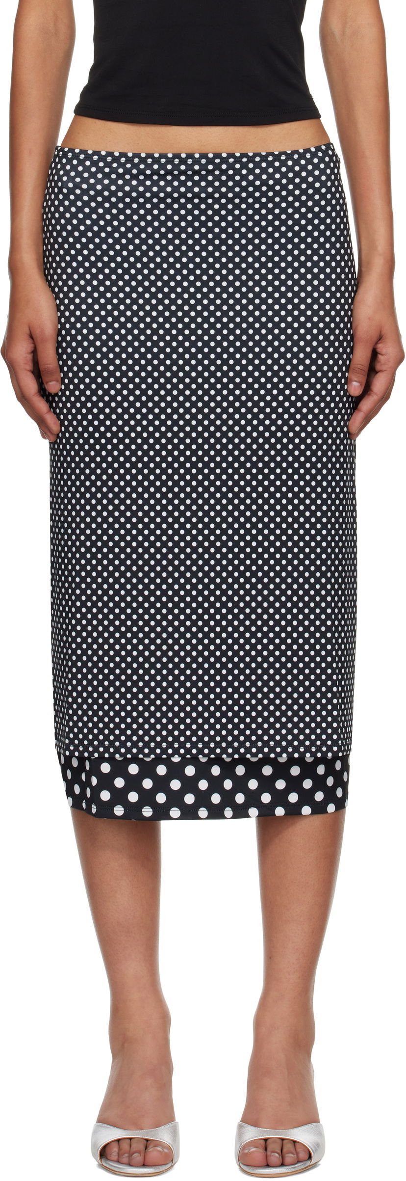 Kjol Miaou Miaou Maria Polka Dot Maxi Skirt Svart | 4064VISBWP