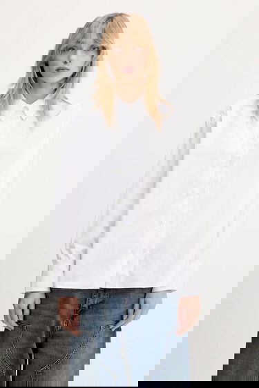 Skjorta Samsoe Samsoe Samsoe Samsoe Salasa Relaxed Fit Shirt Vit | F25100006, 0