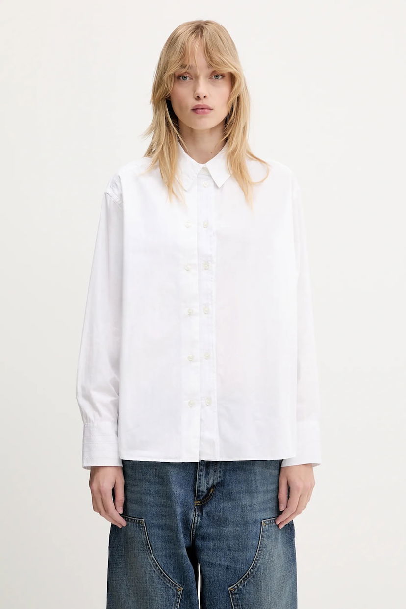 Skjorta Samsoe Samsoe Samsoe Samsoe Salasa Relaxed Fit Shirt Vit | F25100006