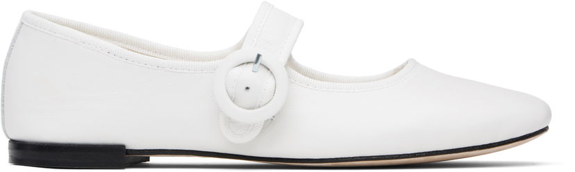 Kläder Repetto Repetto Georgia Square-Toe Mary Jane Ballerina Flats Vit | V4141VE