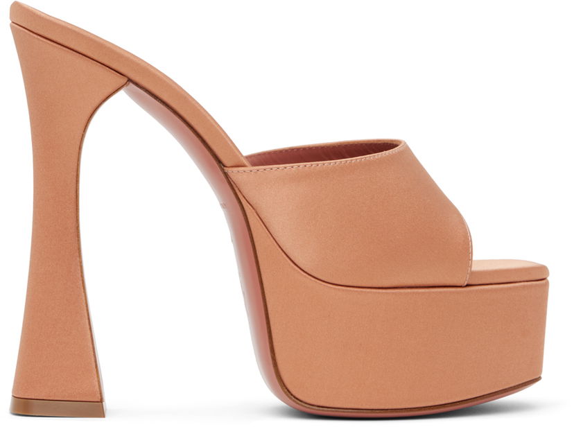 Tillbehör Amina Muaddi Amina Muaddi Dalida Heeled Sandals Rosa | DALIDA SLIPPER