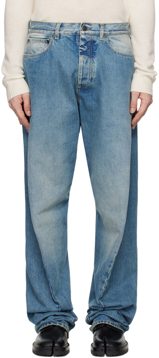 Jeans Maison Margiela Diagonal Seam Jeans Blå | S50LA0234 S30561