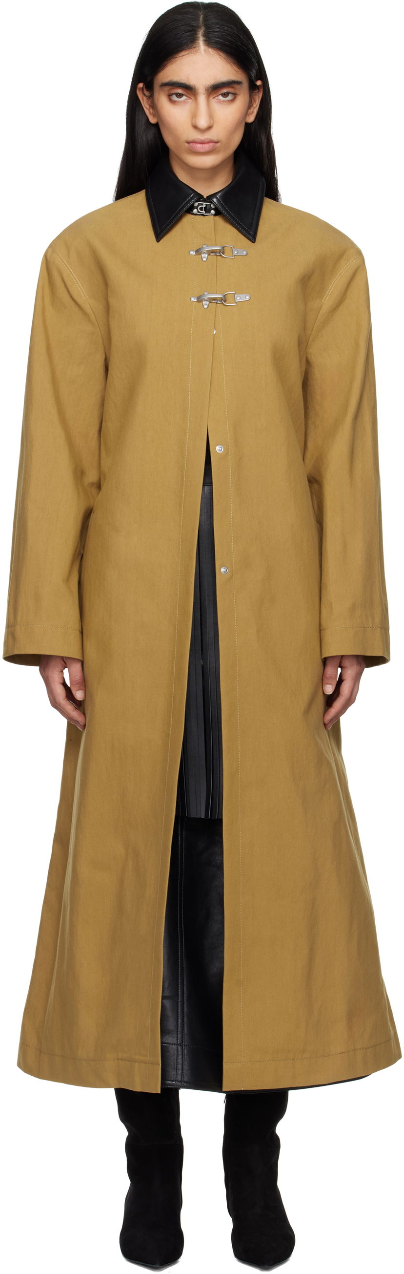 Regnrock Nanushka Nanushka Zofia Toggle Coat Gul | NW25RSOW20963