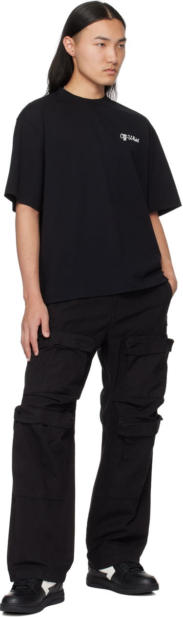 T-shirt Off-White Black Script T-Shirt Svart | OMAA120C99JER00D1001, 3