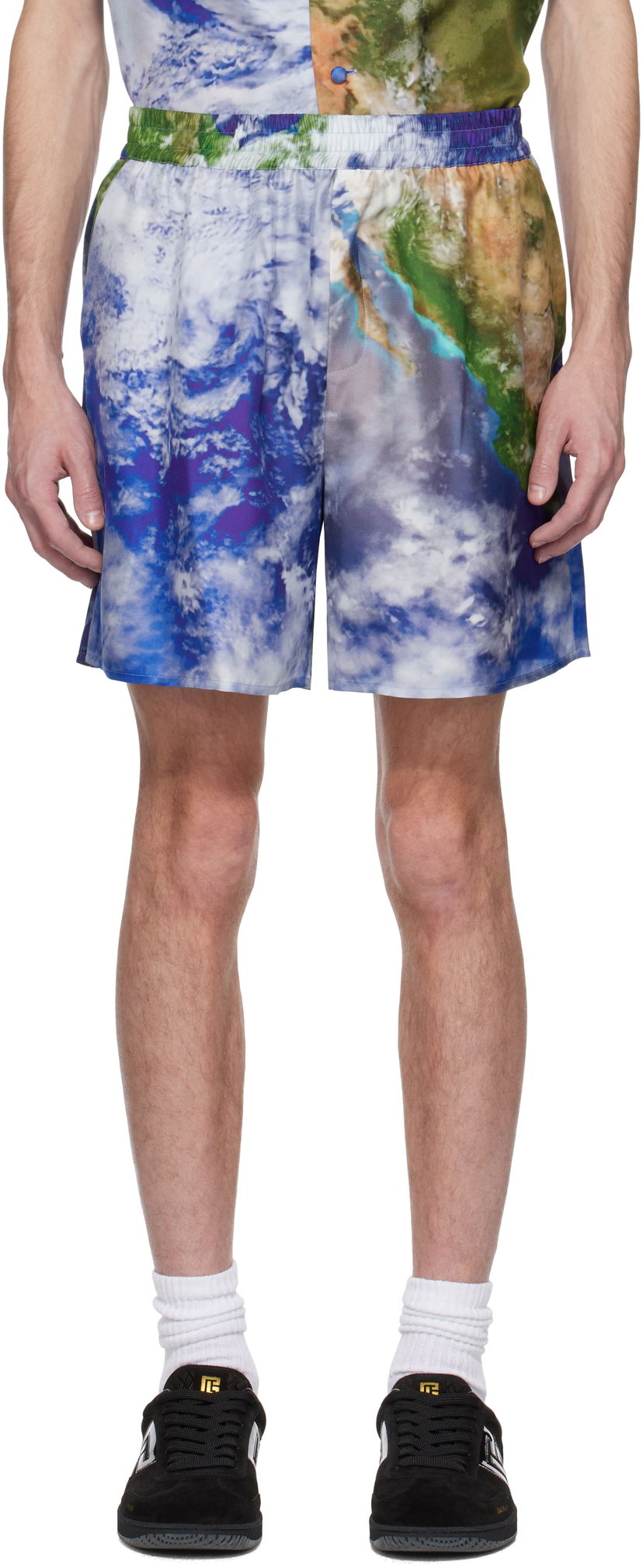 Shorts Balmain Balmain Earth Print Shorts Flerfärgad | EH0PA145SE89