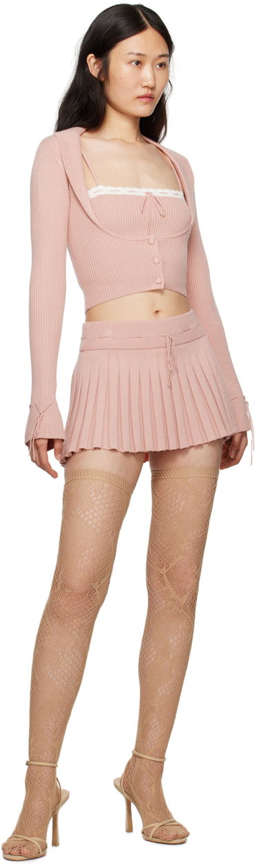 Sweater GUIZIO Guizio Cielo Knit Cardigan Rosa | H23620S020, 3