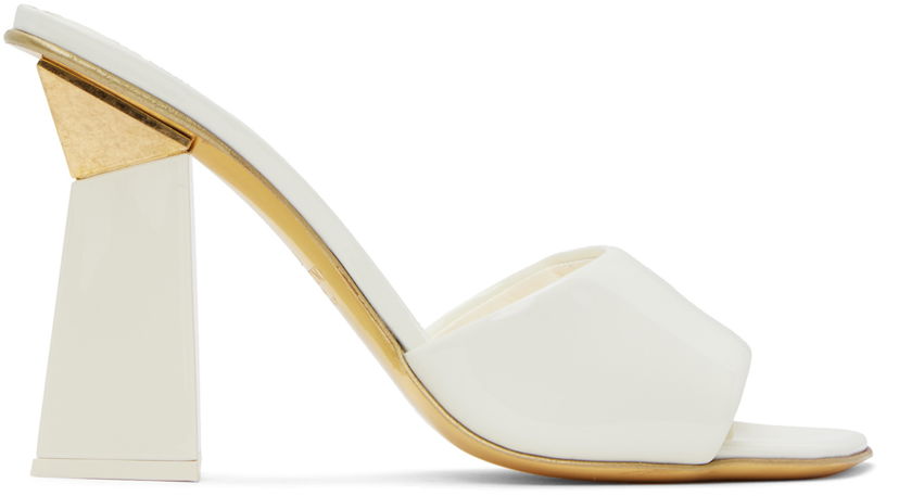 Skovård Valentino Valentino Garavani One Stud Hyper Heeled Sandals Beige | 3W0S0HK1KYE