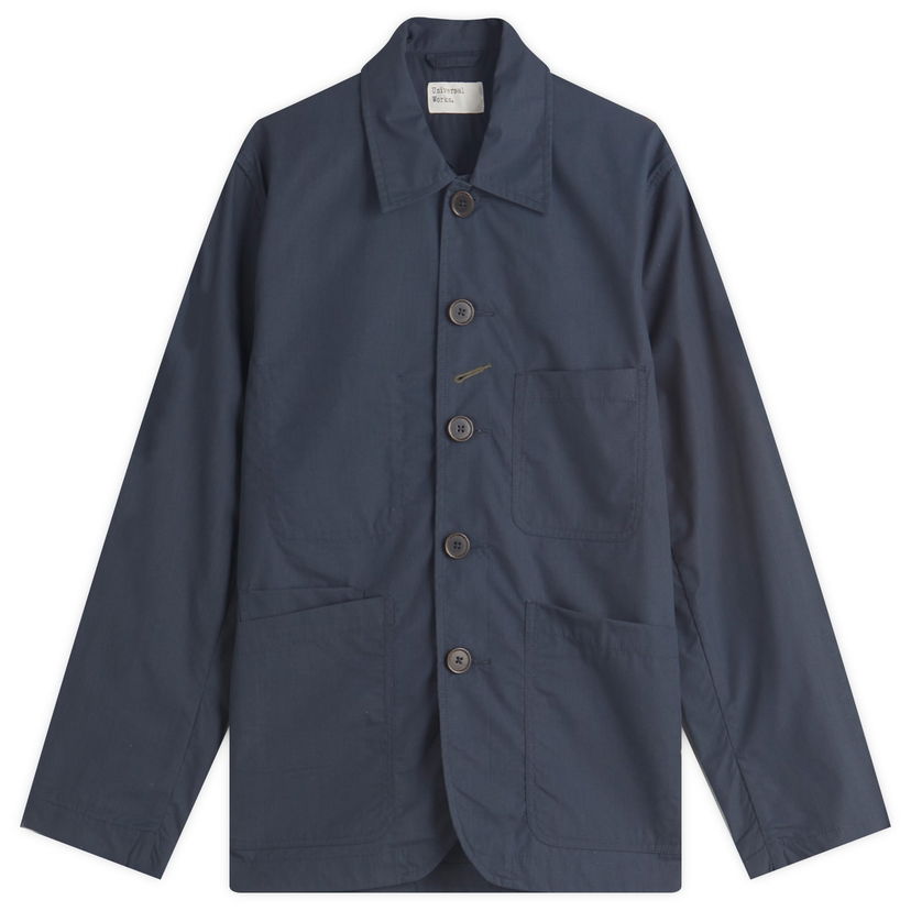 Jacka Universal Works Universal Works Recycled Poly Tech Bakers Jacket, Size Large Mörkblå | 32103-NVY